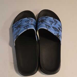 Blue and Black Palm Tree Slides